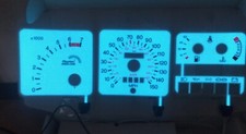 Ford Sierra Sapphire Plasma Plazma Dial Kit Blue White Green Replacement Speedo