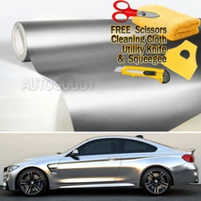108"x60" Satin Matte Chrome Metallic Silver Vinyl Film Wrap Sticker Bubble Free