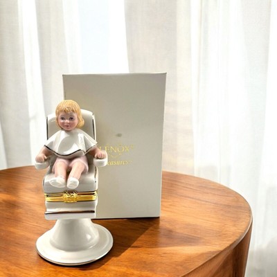 Lenox Treasures Trinket Box First Lock Of Hair Girl Haircut Curl Keepsake NIB