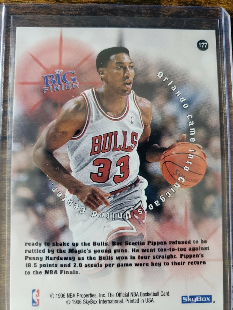 1996-97 NBA Hoops Scottie Pippen Big Finish #177 Chicago Bulls | eBay