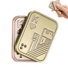 Metal Fidget Toys Magnetic Slider Poker Push Card Anxiety Stress Relief Toys