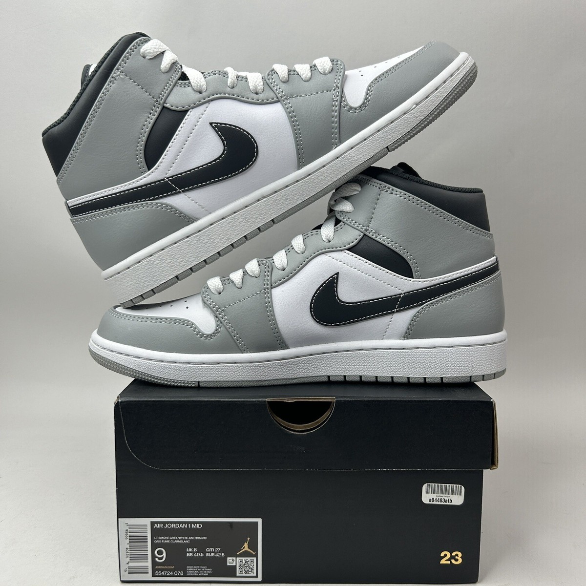 ★NIKE★Jordan 1 Mid Light Smoke Grey Anthracite★関税込★ Nike Air Jordan 1 Mid Light Smoke Grey Anthracite (2022