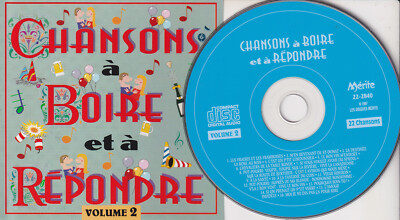 CHANSONS A BOIRE ET A REPONDRE Volume 2 (CD 1997) Merite 16 Songs French Quebec