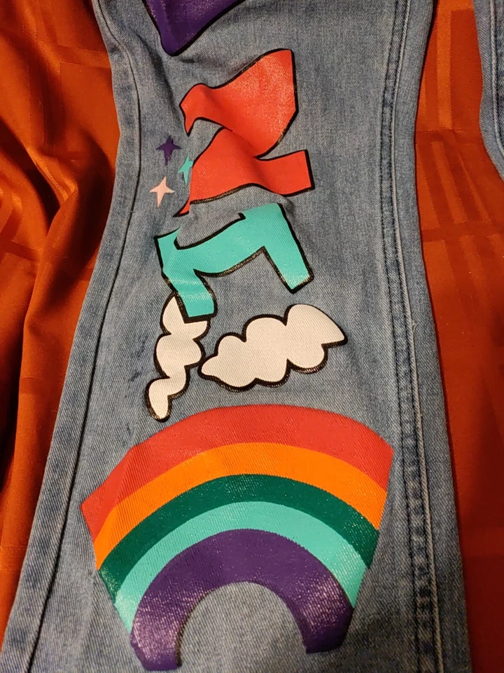 Jeans, In Your Dreams, Denim Jeans, Rainbow Colors, Great Condition size M. - Image 2 of 4
