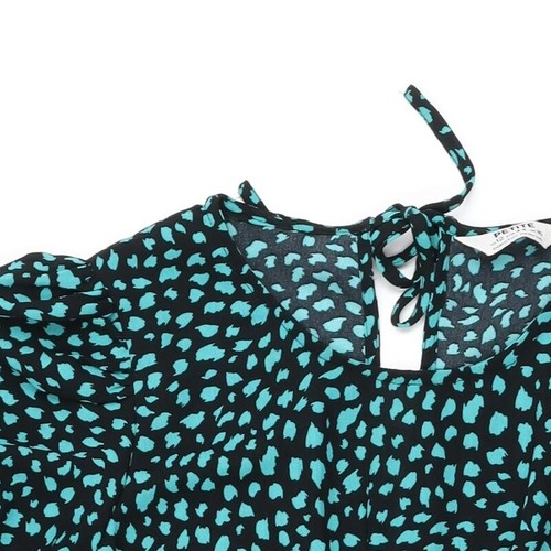 Dorothy Perkins Womens Black Geometric Polyester Shift Size 16 Round Neck Tie - Picture 5 of 10