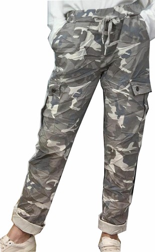 Womens Italian Camouflage Combat Cargo 