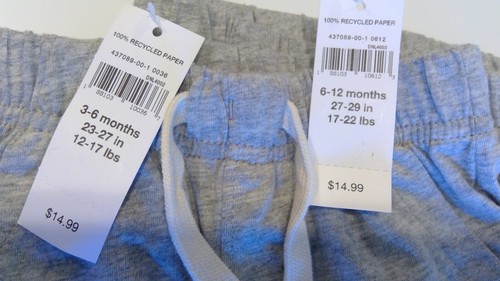 NWT GAP Baby Shorts 3-6 momths, 6-12 months Gray Multicolor Stripe - Picture 6 of 20