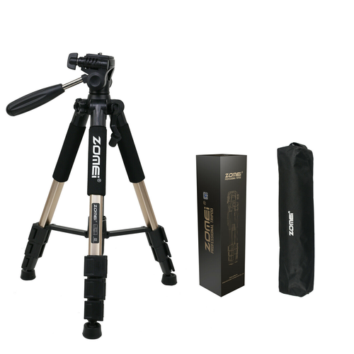 Zomei Treppiede per fotocamera portatile in alluminio e piastra QR testa panoramica per fotocamera DSLR DV - Foto 9 di 18