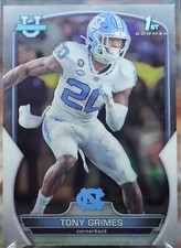 2022 Bowman University Chrome #75 Tony Grimes
