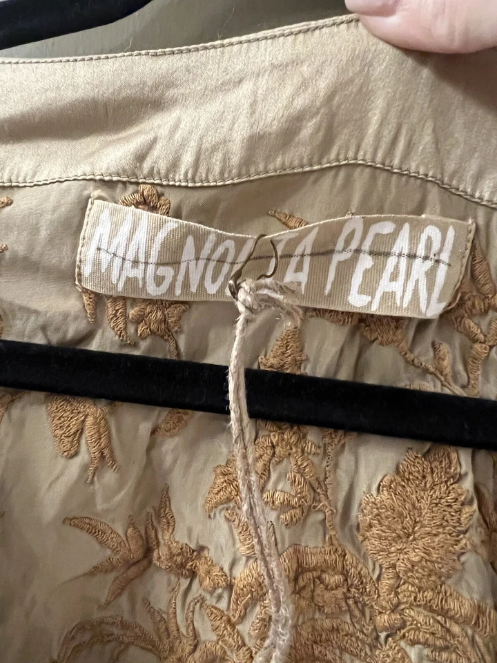 magnolia pearl Parnassus Tunic Marigold Embroidered Shorten back Dress (item A62 - Image 3 of 4