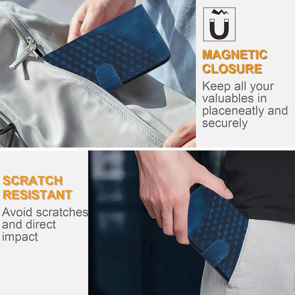 Wallet Flip Purse Book Phone Cover For Samsung A3 A5 A7 2017 A6 A8 Plus A9 2018 - Image 4 of 4