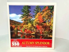 Hoyle 550 Piece Jigsaw Puzzle Autumn Splendor 1997 Made in USA Unopened Sealed