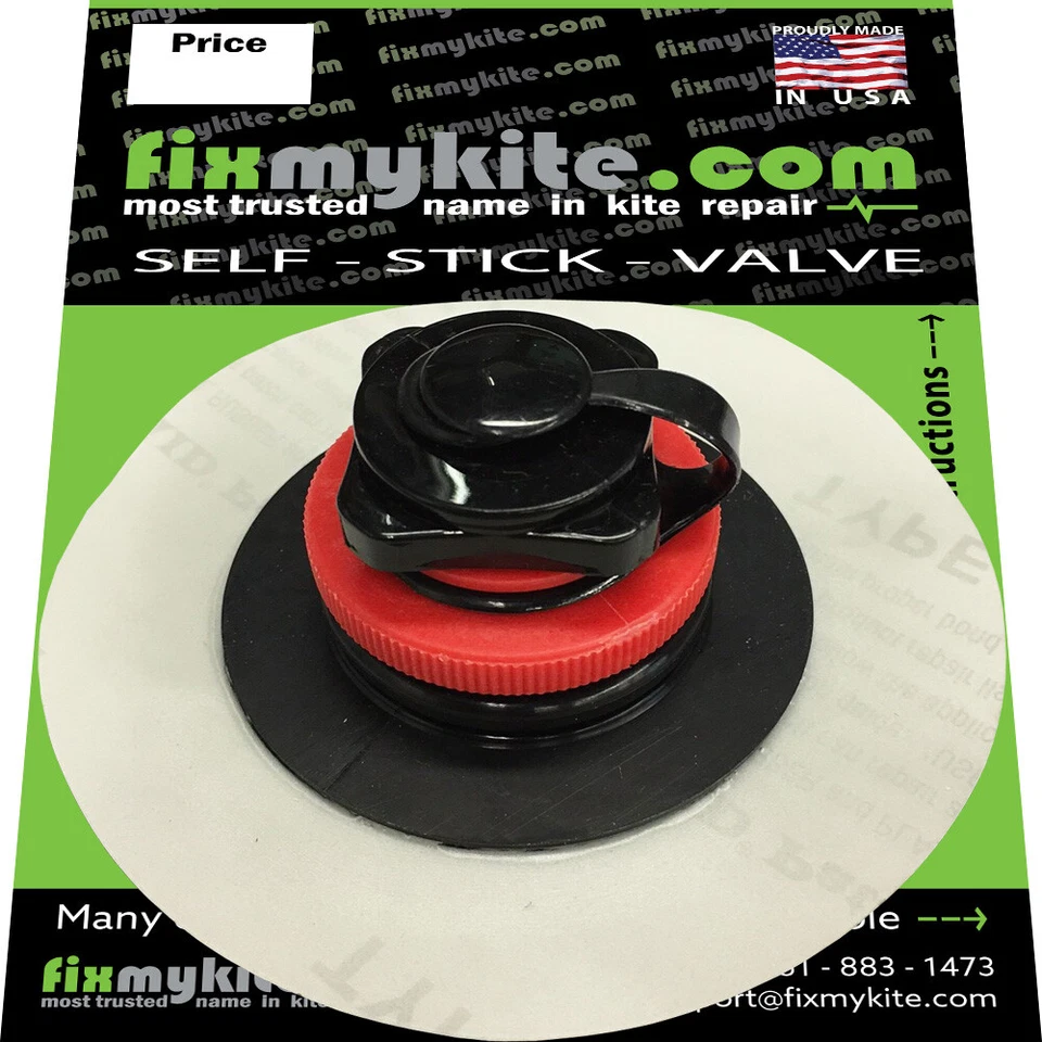 FixMyKite Self Stick Ozone Boston Screw Kiteboarding Kite Bladder Repair Valve