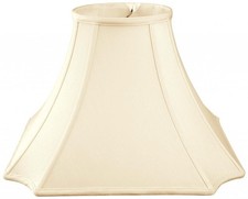 Square Inverted Cut Corner Basic Lamp Shade, Eggshell, 6 x 12 x 9.5