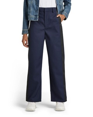 G-Star, Damen, Hose O 5 pockets Wide workwear ultra high pant Dunkelblau,  W30 