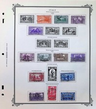 Collezione Italia su pagine album speciali Scott 1930-1941