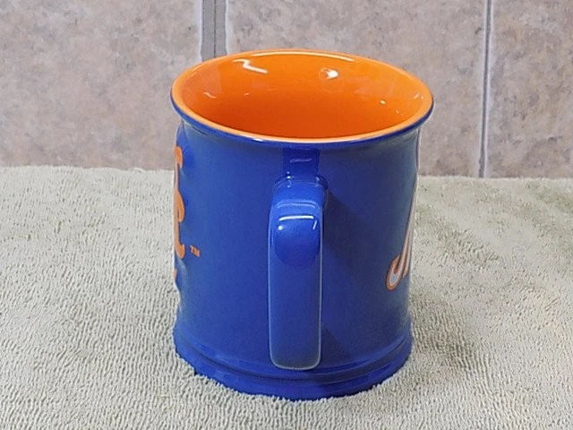 New York Mets MLB Ceramic Coffee Mug Blue Orange Official Logo - Image 3 of 4