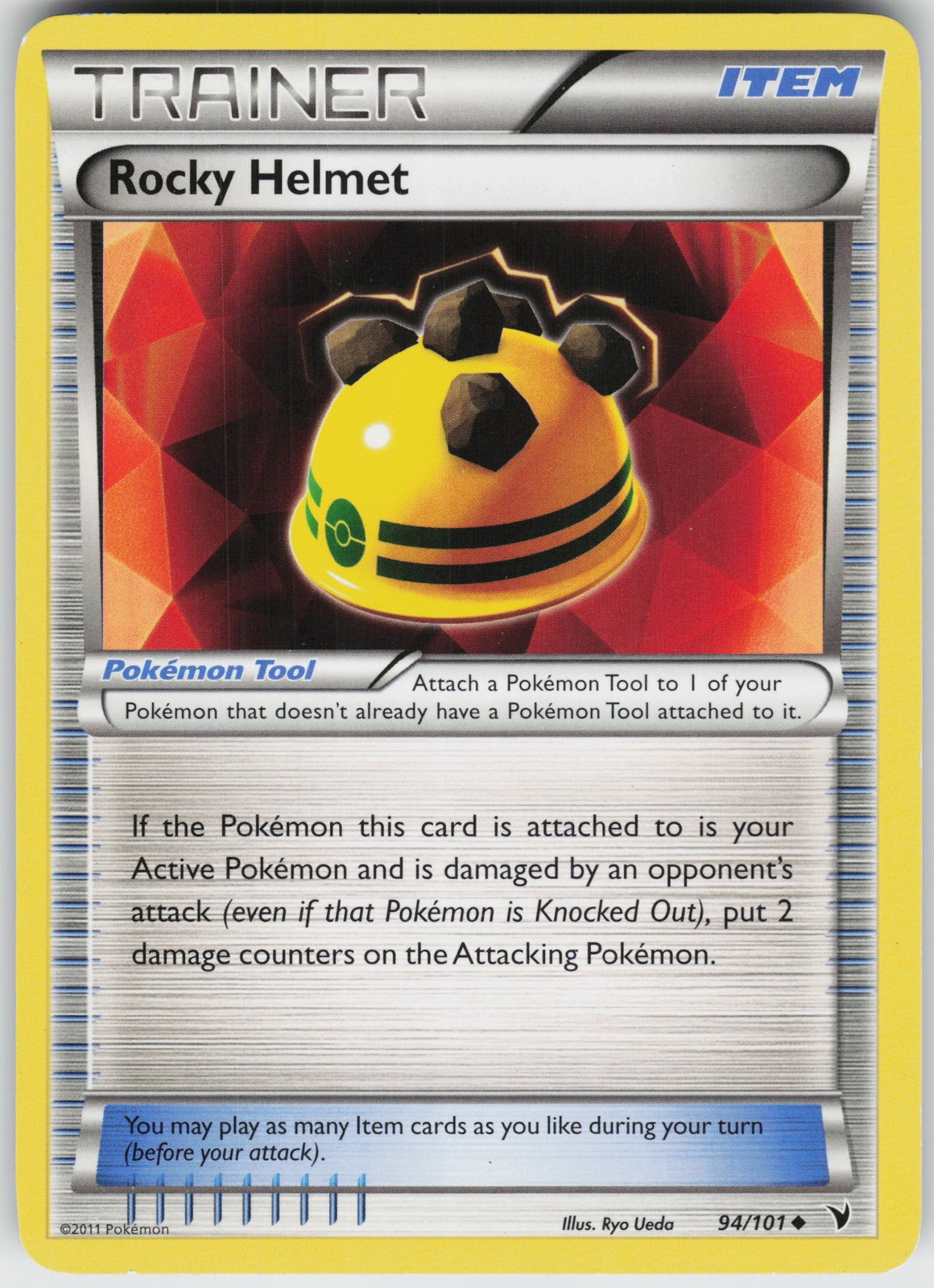 Pokemon Rocky Helmet 94/101 Noble Victories Uncommon card