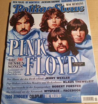 ROLLING STONE Nr. 11 - 11.2008Pink Floyd/Todd Rundgren/Coldplay    (JG49)
