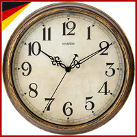 Wanduhr Vintage-Stil Batteriebetrieben Retro GeräUschlos 30,5 Cm Dekoration