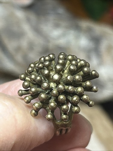 53. Vintage Pal Kepenyes STYLE Bronze Starburst Ring 5.25s, 10.8g - Afbeelding 16 van 24