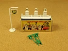 OLD VINTAGE LESNEY MATCHBOX A-1 B.P. GARAGE PUMPS & SIGN ORIGINAL BOX