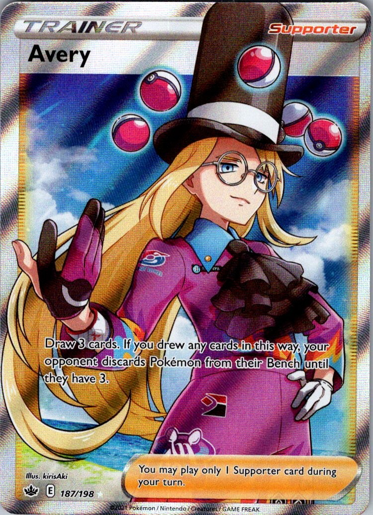 Avery (Full Art) 187/198 SWSH06: Chilling Reign - Pokemon Card - NM
