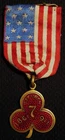 1911 7th NEW YORK INFANTRY STEUBEN REGIMENT MEDAL BADGE - CIVIL WAR UNION ARMY