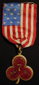 1911 7th NEW YORK INFANTRY STEUBEN REGIMENT MEDAL BADGE - CIVIL WAR UNION ARMY