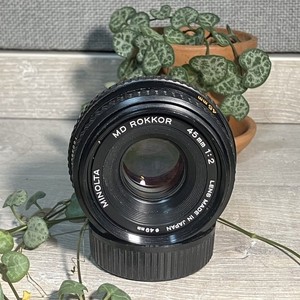 Minolta MD rokkor 45mm f/2 - pancake lens vintage manual standard