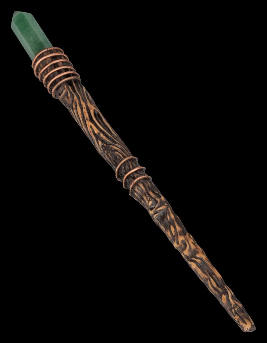Crystal Magic Wand Green Aventurine For Abundance Magic Witchcraft Ritual L 29.5