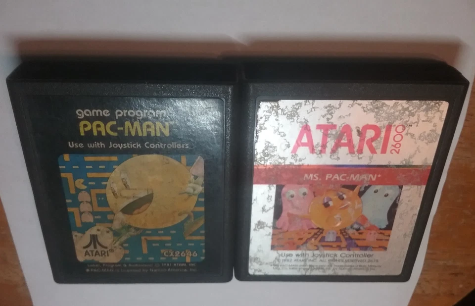 PAC-MAN & MS. PAC-MAN Atari 2600 LOT ‘81/‘82 untested - Image 2 of 4
