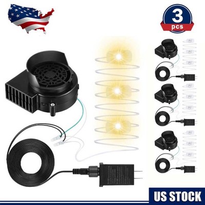 1Set 12V/0.5A Fan Blower Motor w/3 LEDs Lig, For Christmas Yard Inflatable Decor