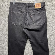 Vintage Levis 550 Jeans Mens 38x30 Black Relaxed Fit Tapered Leg Denim 90s