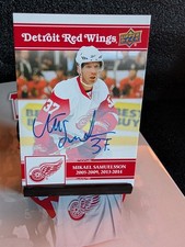2025-26 Upper Deck Detroit Red Wings Centennial - Mikael Samuelsson #51 Red Auto