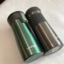 2 Contigo Byron West Loop Stainless Steel Travel Mug Green 16 oz Pewter 20 oz
