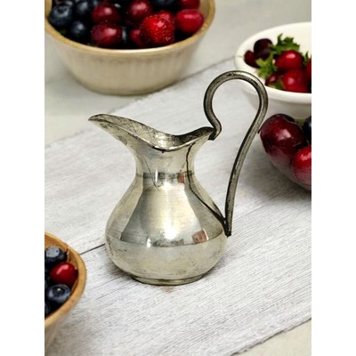 Vintage Pewter Demitasse Creamer Made In Italy 957 BFG Peltro
