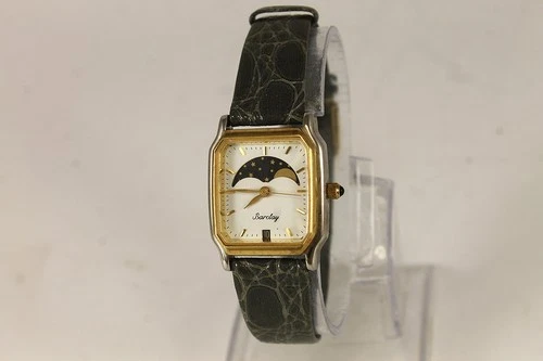 Vintage Ladies BARCLAY Moon Phase Calendar Quartz Wristwatch
