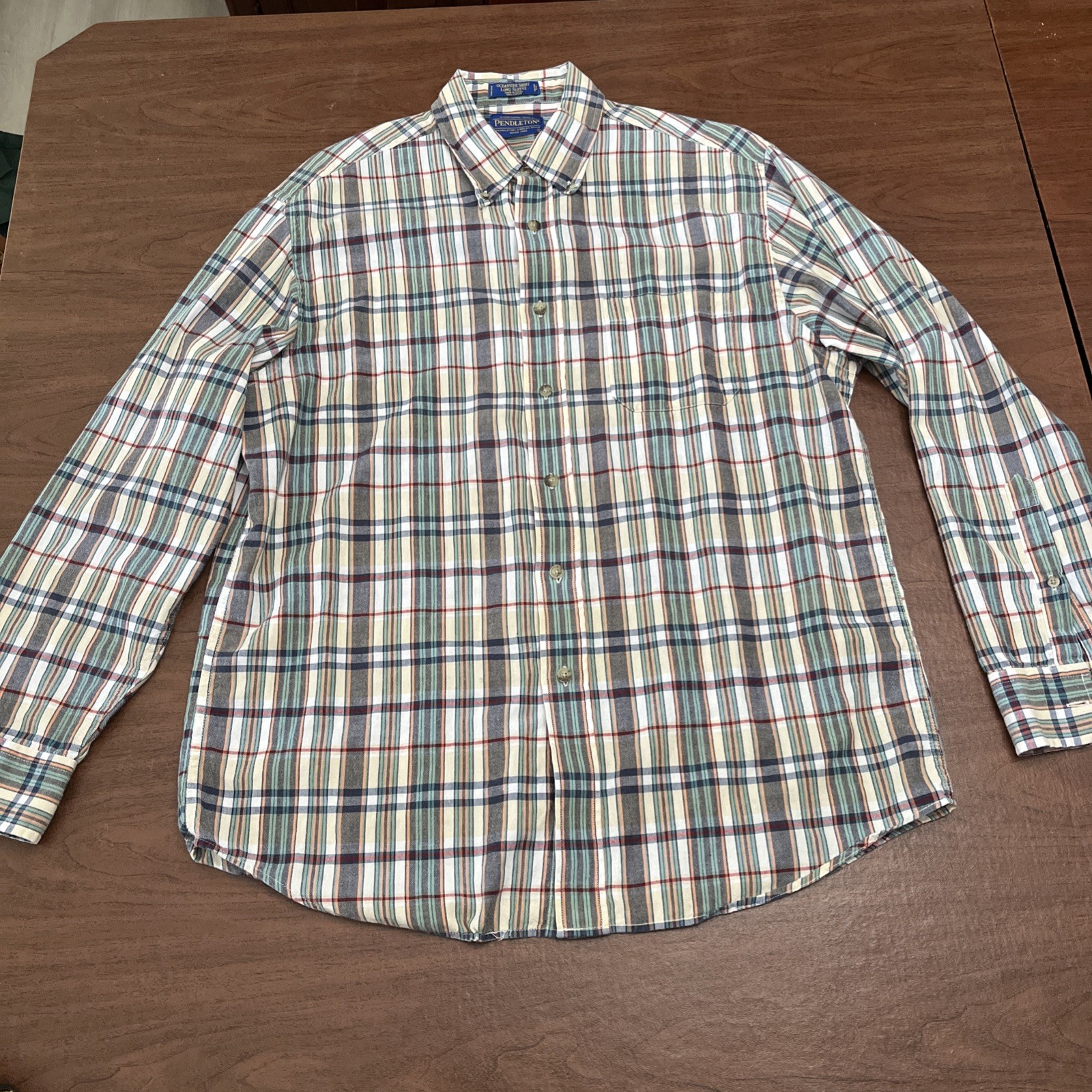Pendleton Button Shirt Men's Large Multicolor Oce… - image 1