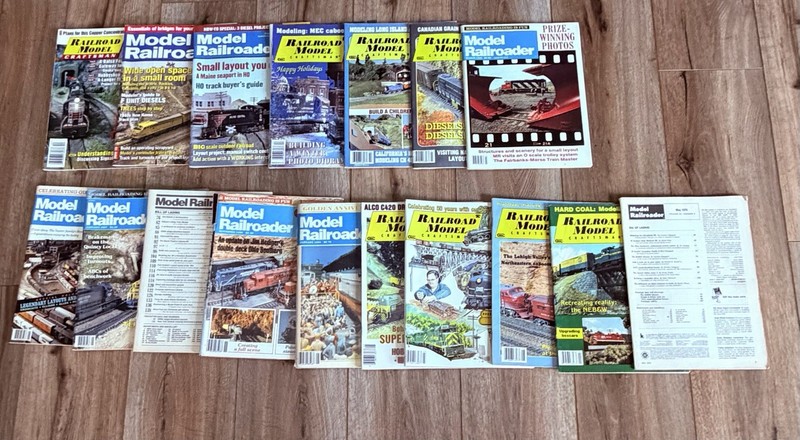 Vintage Railroad Model Magazines From 1979, To 2015. A Couple Missing Covers. 17