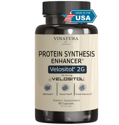 Vinatura Velositol Muscle Supplement Protein Synthesis Strength Workout 90 Caps