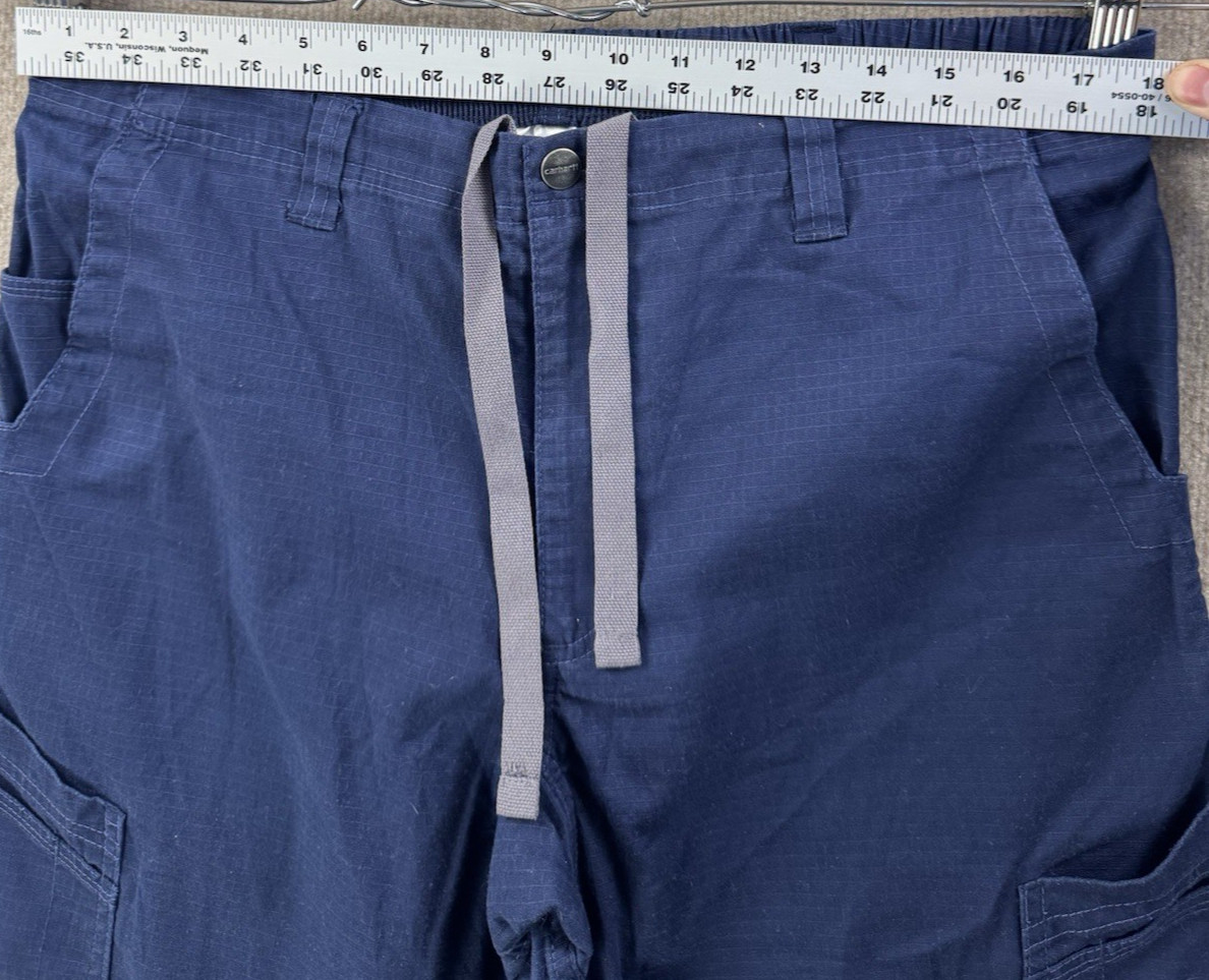 Carhartt Rugged Flex Ripstop Cargo Scrub Pants Mens L 36x30.5 Straight Leg Blue thumbnail 11
