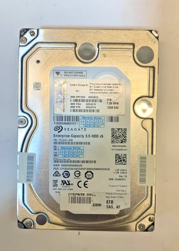 IBM 00VJ613 8TB SAS 3.5" 7.2K RPM 00VJ615 ST8000NM0135 Hard Drive 100% Health