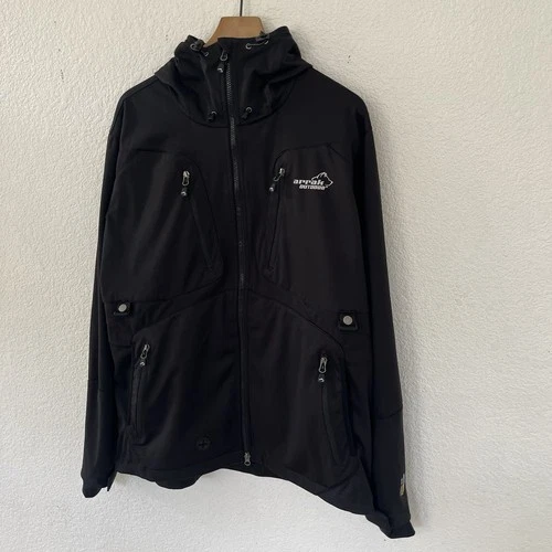 Arrak Outdoor AKKA Mens XL Softshell Jacket WP-3000 Black Sweden image 2