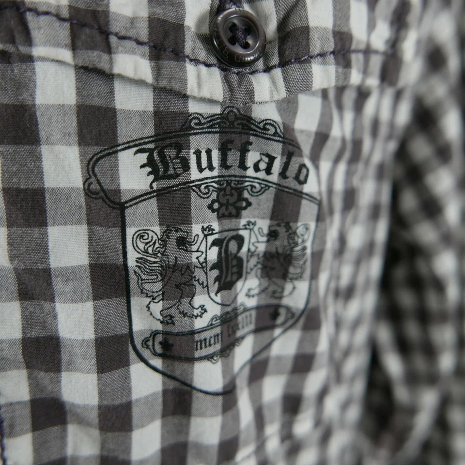 Buffalo David Bitton Mens Button Up Brown Checkered Plaid Shirt Large - Image 4 of 4