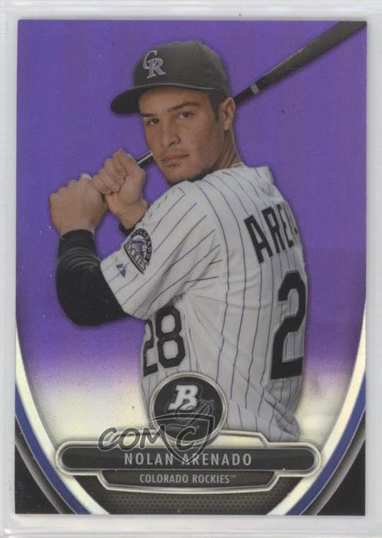 2013 Bowman Platinum Retail Chrome Purple Refractor Nolan Arenado Rookie RC 0d08