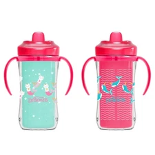 Dr. Browns Milestones Hard Spout Insulated Sippy Cup with Handles, Pink, 10 ...
