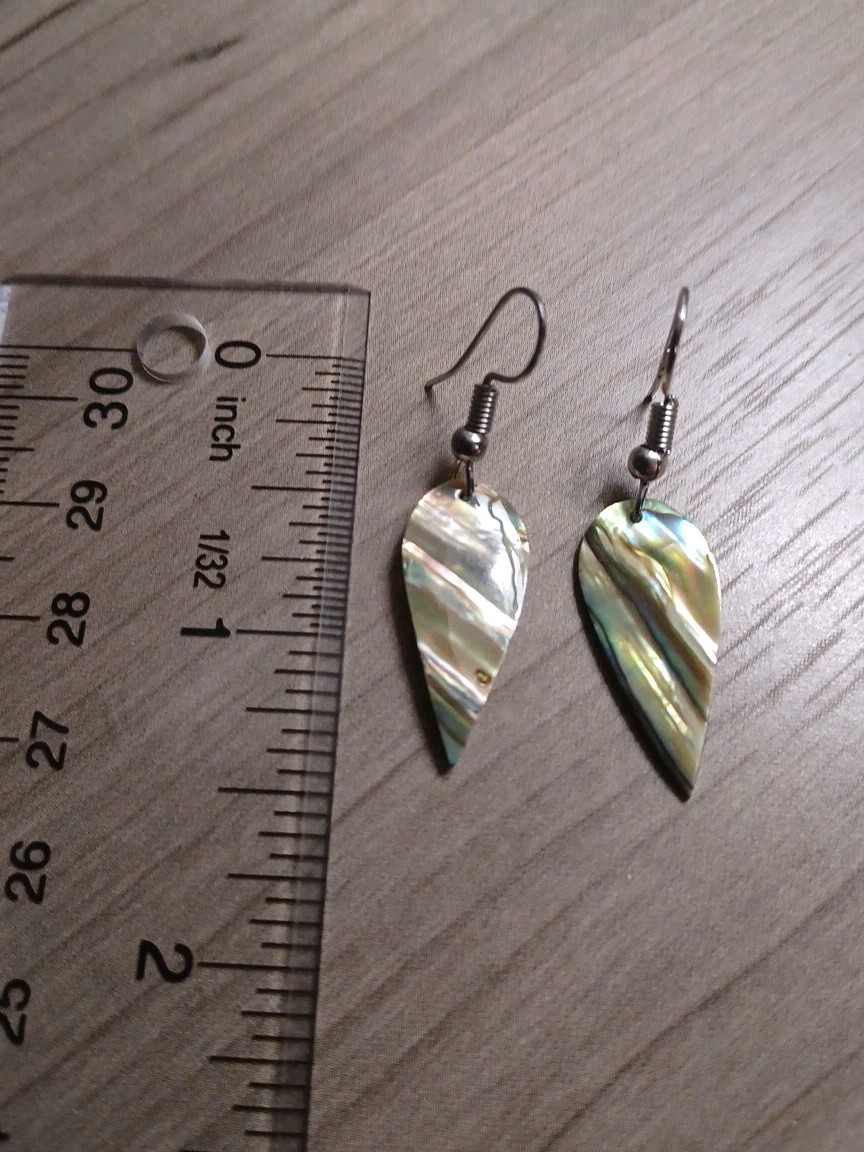 Abalone Shell Dangling Earrings - image 3