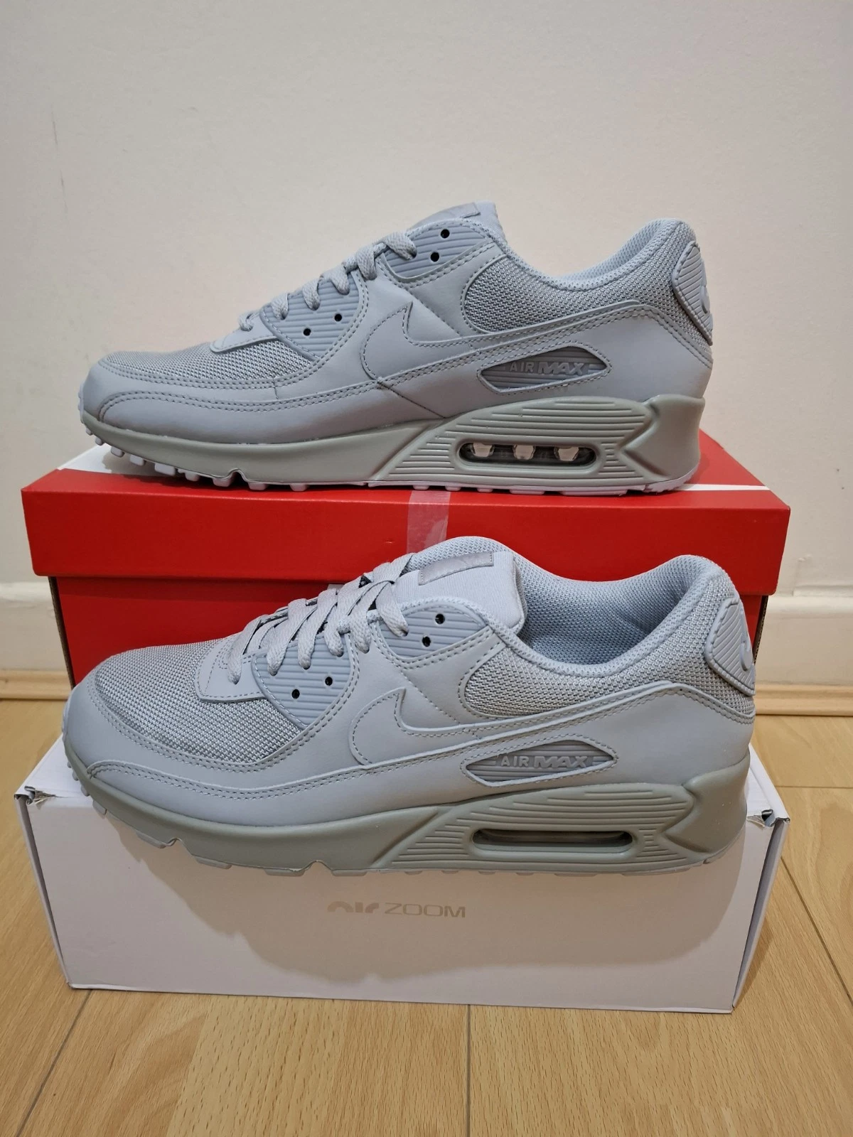 New Nike Air Max 90 Wolf Grey Men's UK SIZE 10.5 EU 45.5