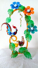Große Glas Statue - Blumen und Tiere  -MURAN...